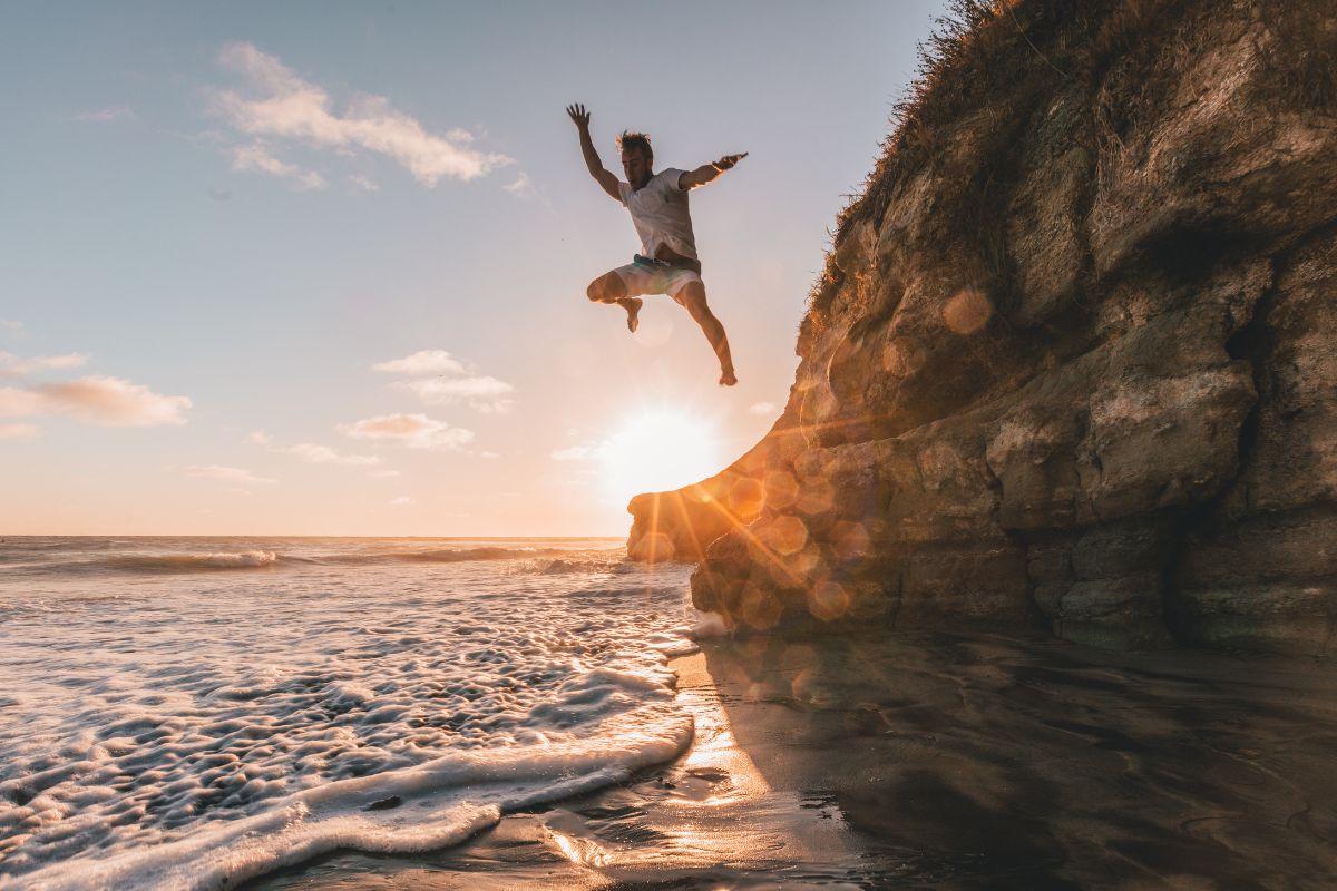 Adrenaline-pumping Cliff Jump
